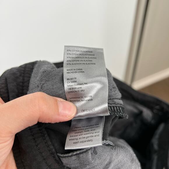 Pilcro by Anthropologie Utility Pants in Washed Black/Gray Ankle Zippers - Picture 8 of 8